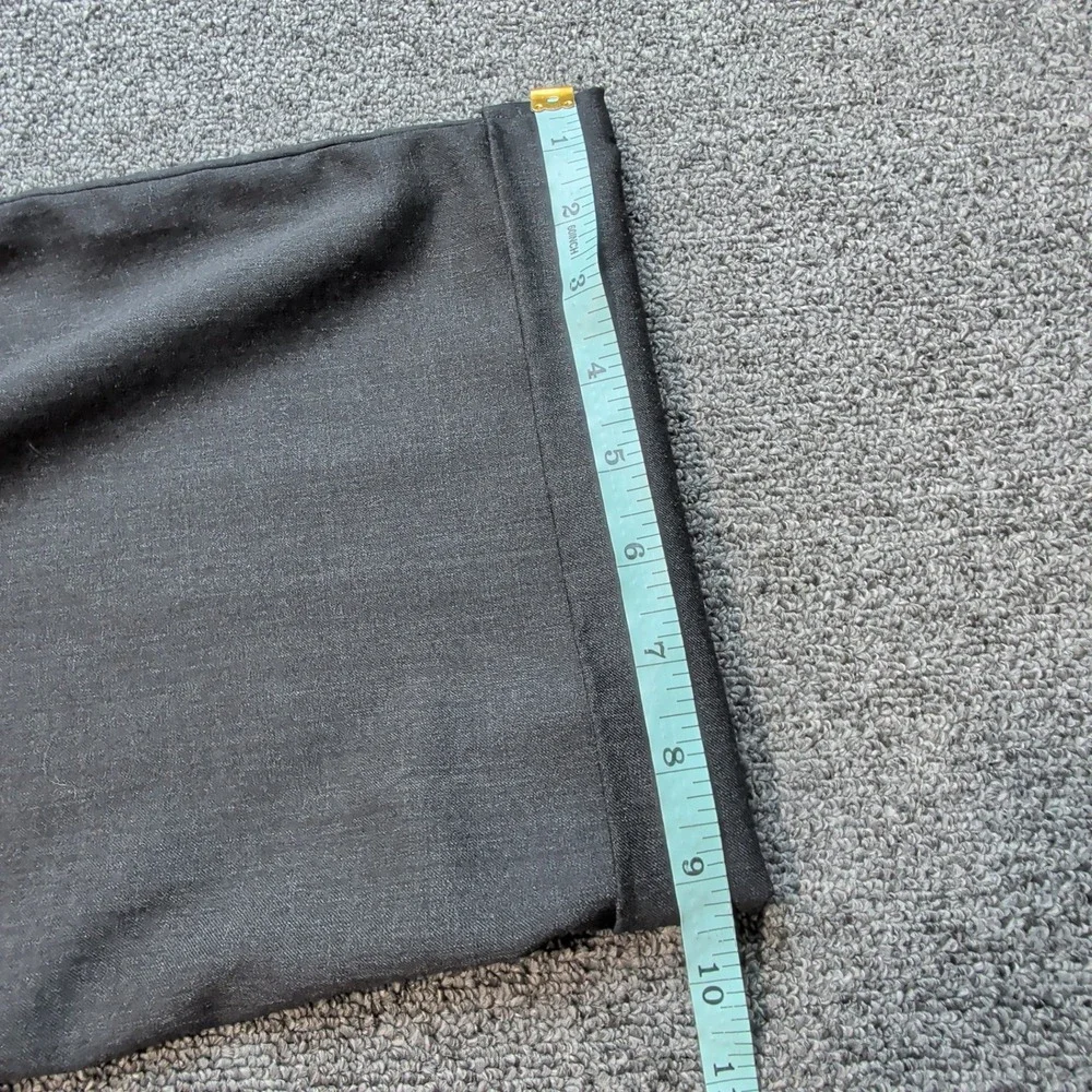 Unbranded Men Pleated Dress Pants 42x31 Wool Blend Charcoal Grey Straight Cuffed